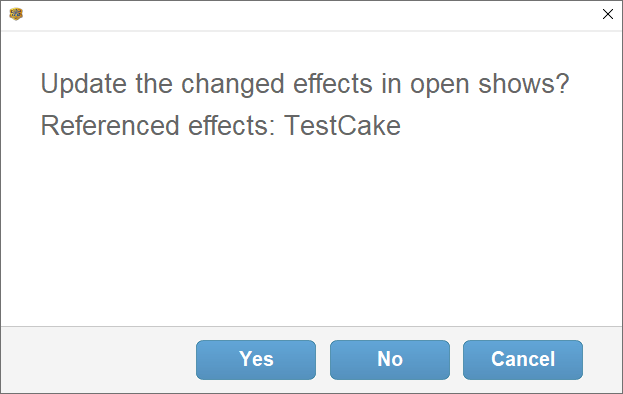 Update Per-Show Effects Dialog