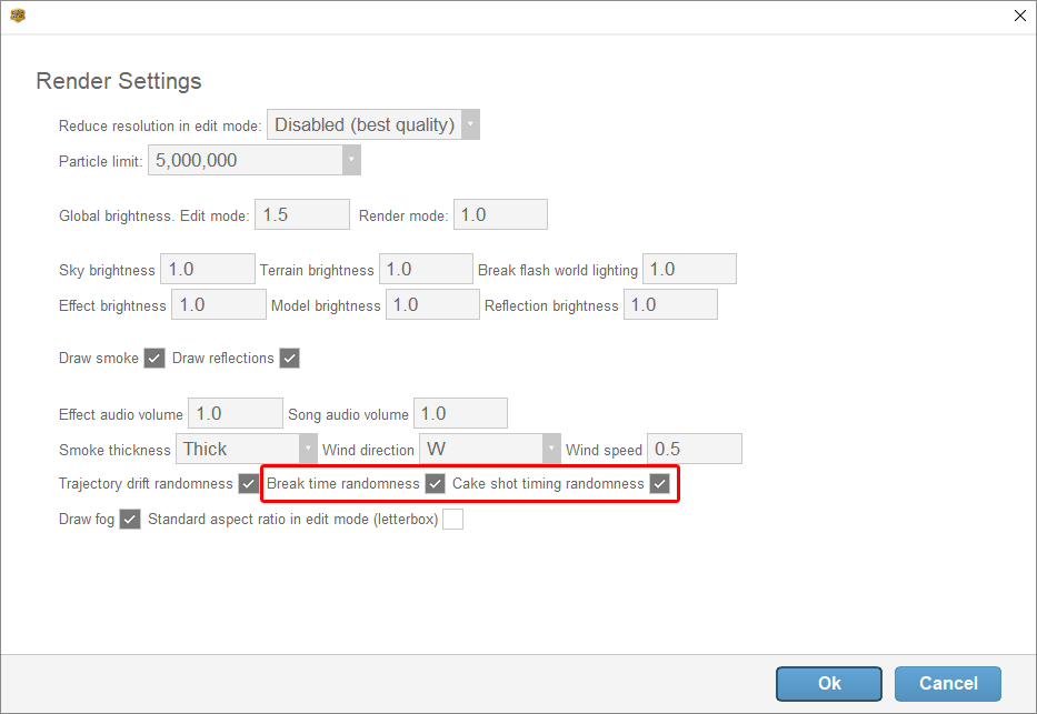 Finale Render Settings